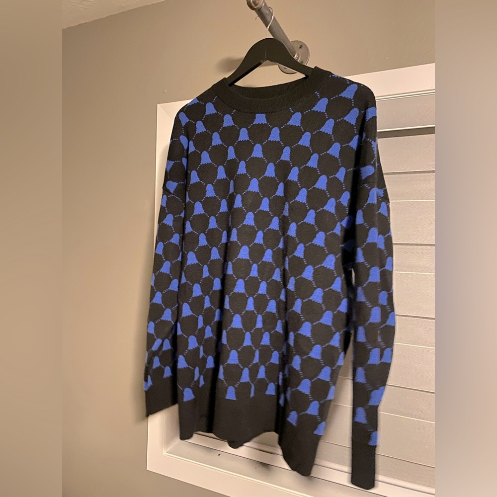 The Real Buy Ghost Knit Sweater Blue